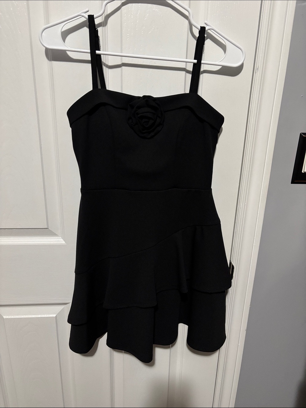 NWOT City Studio Little Black Dress with Rosette Accent